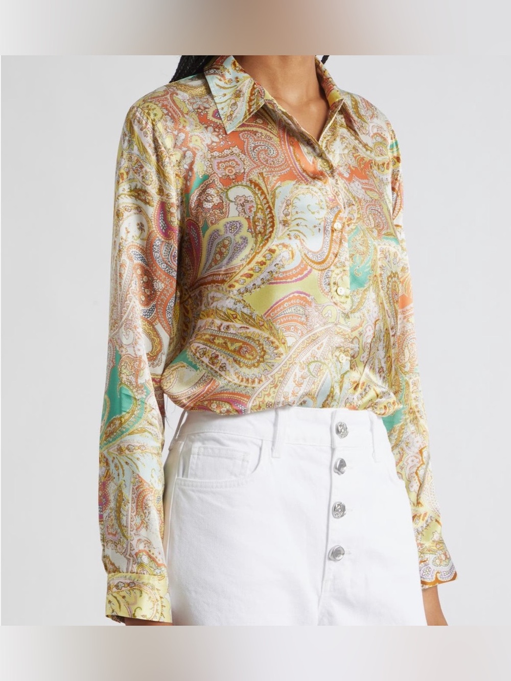 NWTA L'AGENCE Tyler Silk Blouse XS